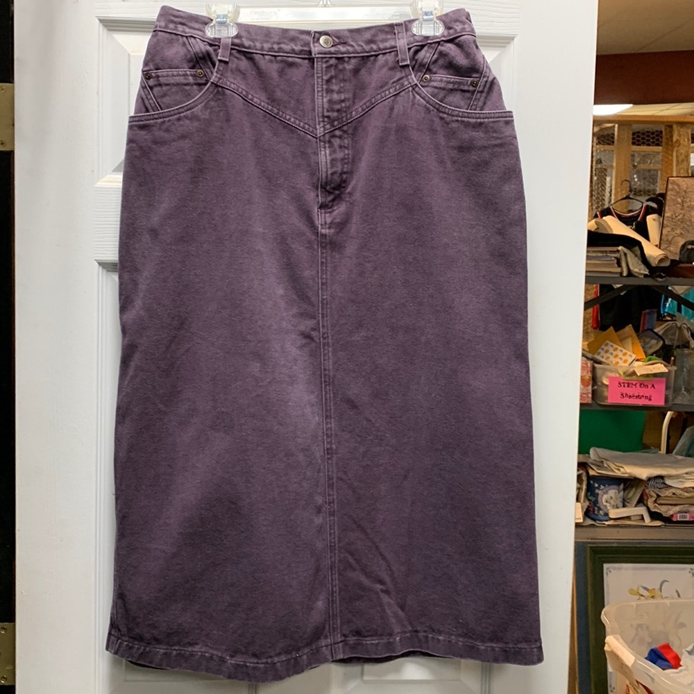 Purple denim skirt western wear 16